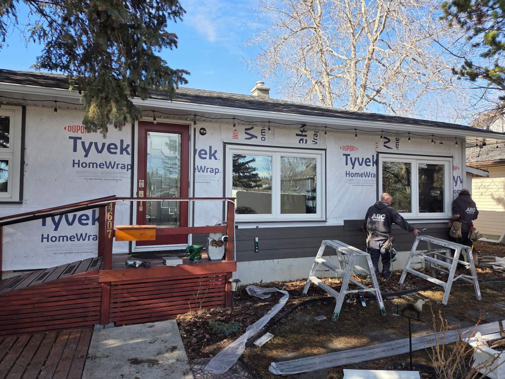 siding before